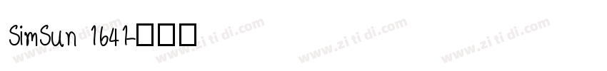 SimSun 1641字体转换